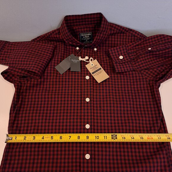 Abercrombie & Fitch Men's XS Stretch Poplin Long Sleeve Button Down New With Tag - Picture 10 of 13